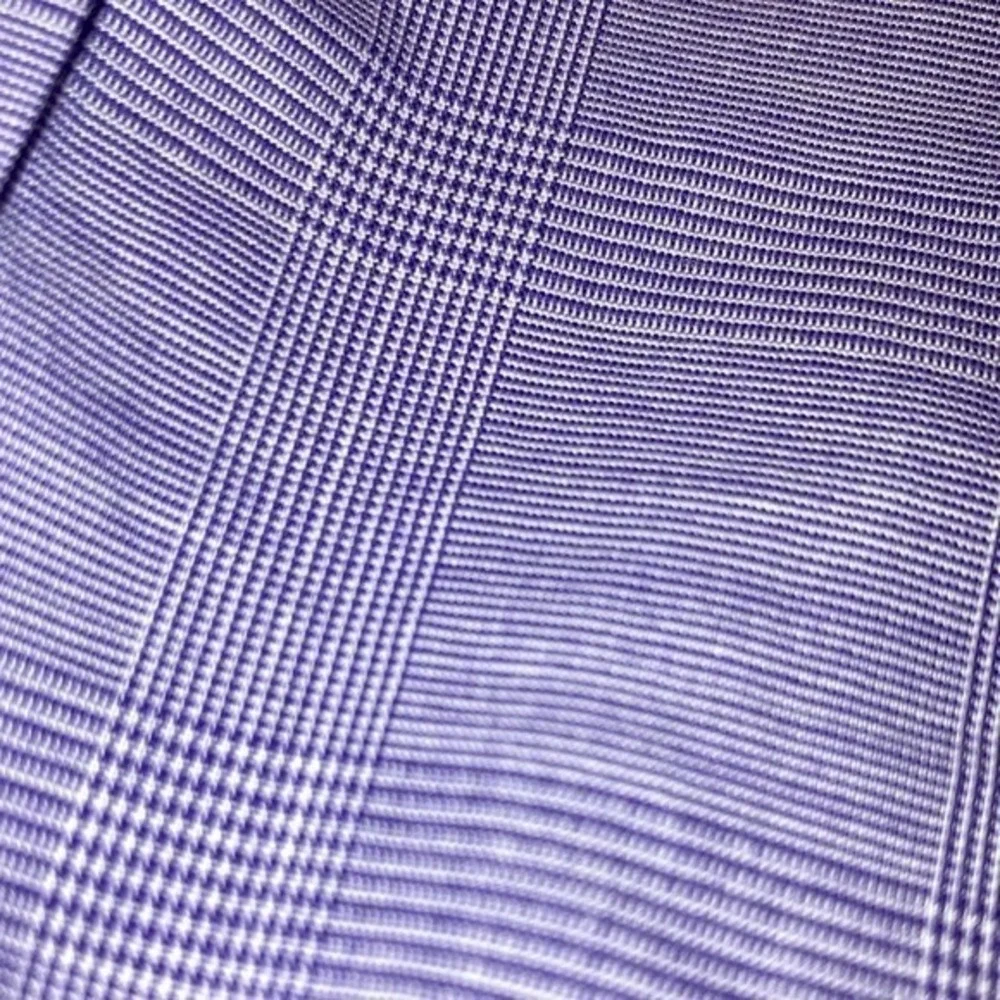 Nautica Mens Dress Shirt 17.5 34/35 Purple Micro Check Plaid Wrinkle Free XL‎